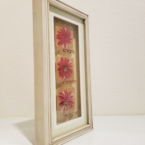 Vintage Wooden Framed Flowers Wall Decor, Flower Wood Frame Wall Art Decor - Picture 5 of 10